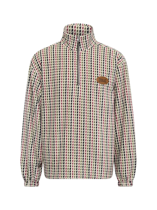 Everlast® DAPPER HALF ZIP Fleece 220 Off White Check