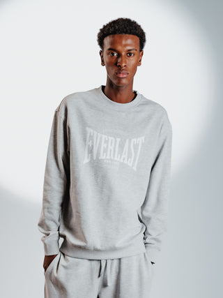 Everlast® EVERLAST LOGO CREW SWEAT Sweatshirt 413 Light Grey melange