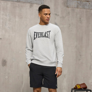 Everlast® EVERLAST Mens Iconic Maximized Logo Crew Sweat Sweatshirt Grey