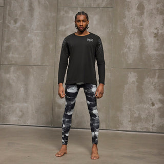 Everlast® Sport EVERLAST Mens MMA AOP Combat Stretch Tights Long EVERDRI ™ Pants Black