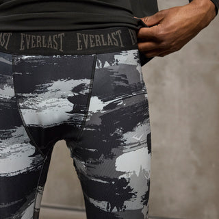 Everlast® Sport EVERLAST Mens MMA AOP Combat Stretch Tights Long EVERDRI ™ Pants Black