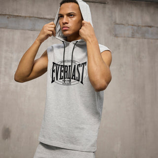 Everlast® EVERLAST Mens Worldwide Raw Sleveless Sweat Hoddie Sweatshirt Grey