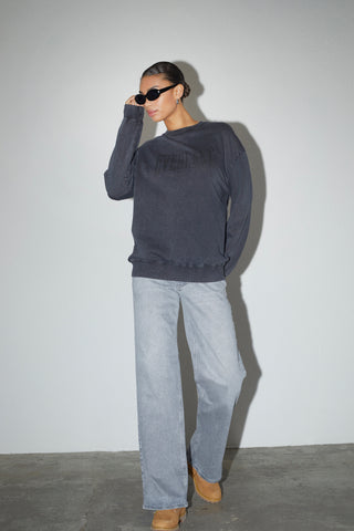 Everlast® EVERLAST WASHED LOGO CREW SWEAT Sweatshirt Black