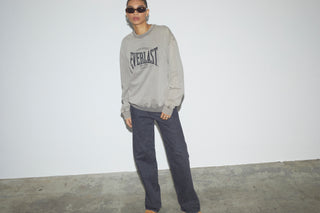 Everlast® EVERLAST WASHED LOGO CREW SWEAT Sweatshirt Sand