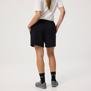 Everlast® EVERLAST Womens Wide Pintuck Sweat Shorts Shorts Black