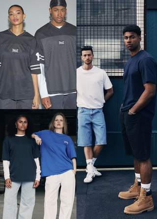 Everlast mobilbanner med modeller i moderne streetwear og teksten "Everlast Heritage" – optimeret til mobilvisning i webshop.