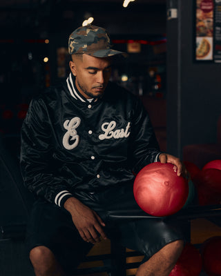Everlast® The ‘Varsity Satin Bomber’ Jacket Black