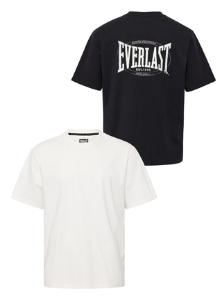 2-Pack Everlast Back Logo T-shirt i Sort og Hvid (WOMEN)